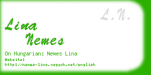 lina nemes business card